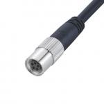 M9 Plug Female Connector With 24AWG Cable,Straight